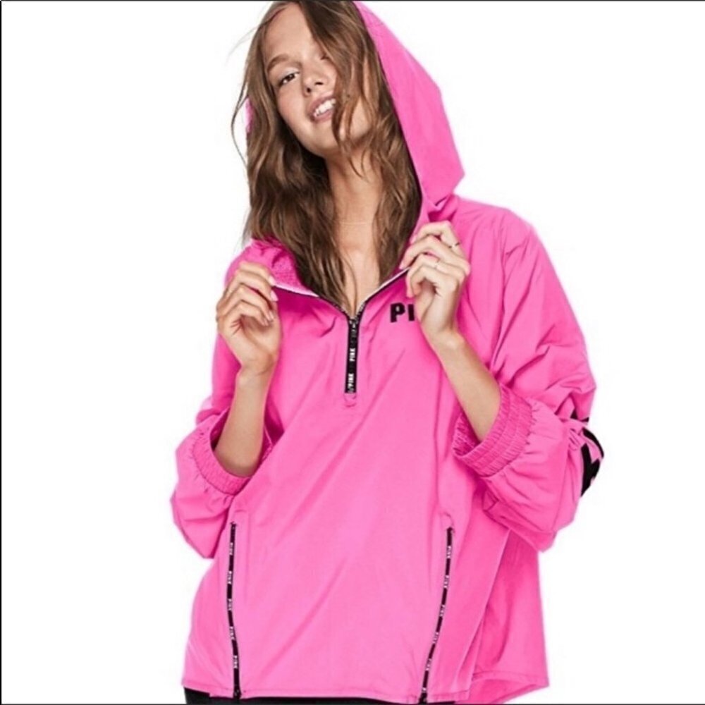 Victoriaās Secret Pink Anorak Rain Jacket Coat NWT